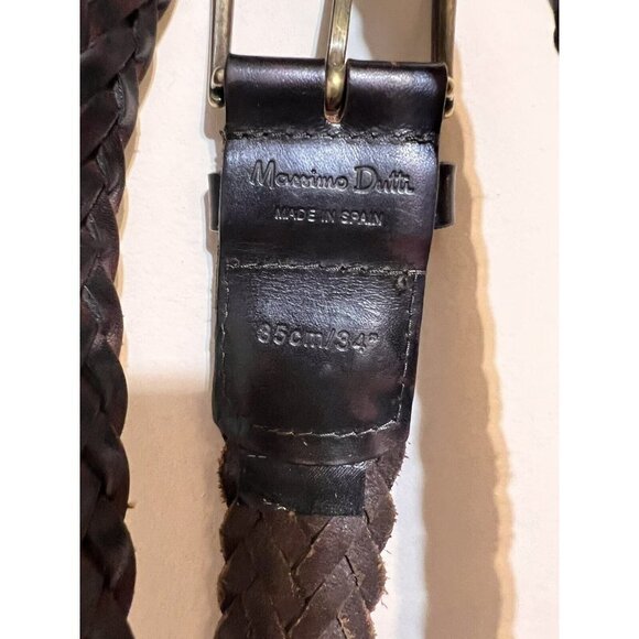 Mossimo Ditto Dark Brown Leather Buckle Belt  Size 34 Made In Spain - Picture 5 of 5